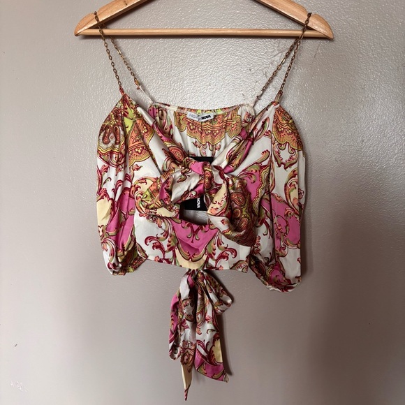 All Bets Satin Top - Picture 3 of 7